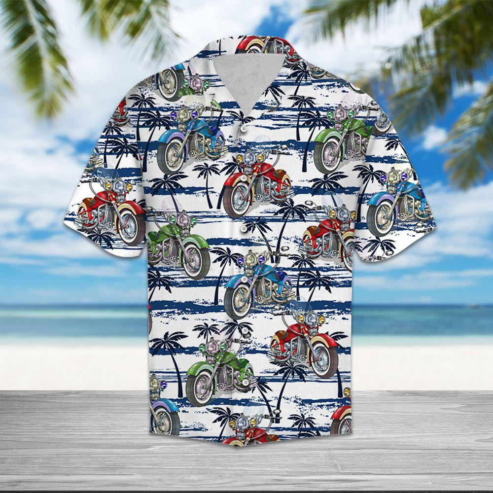 Motorbike Palm Tree Hawaiian Shirt