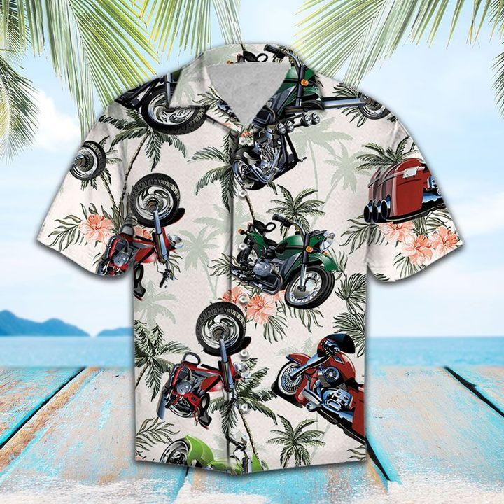 Motorbike Tropical Vintage Hawaiian Shirt
