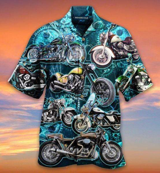 Motorcycles Once A Biker Hawaiian Shirt