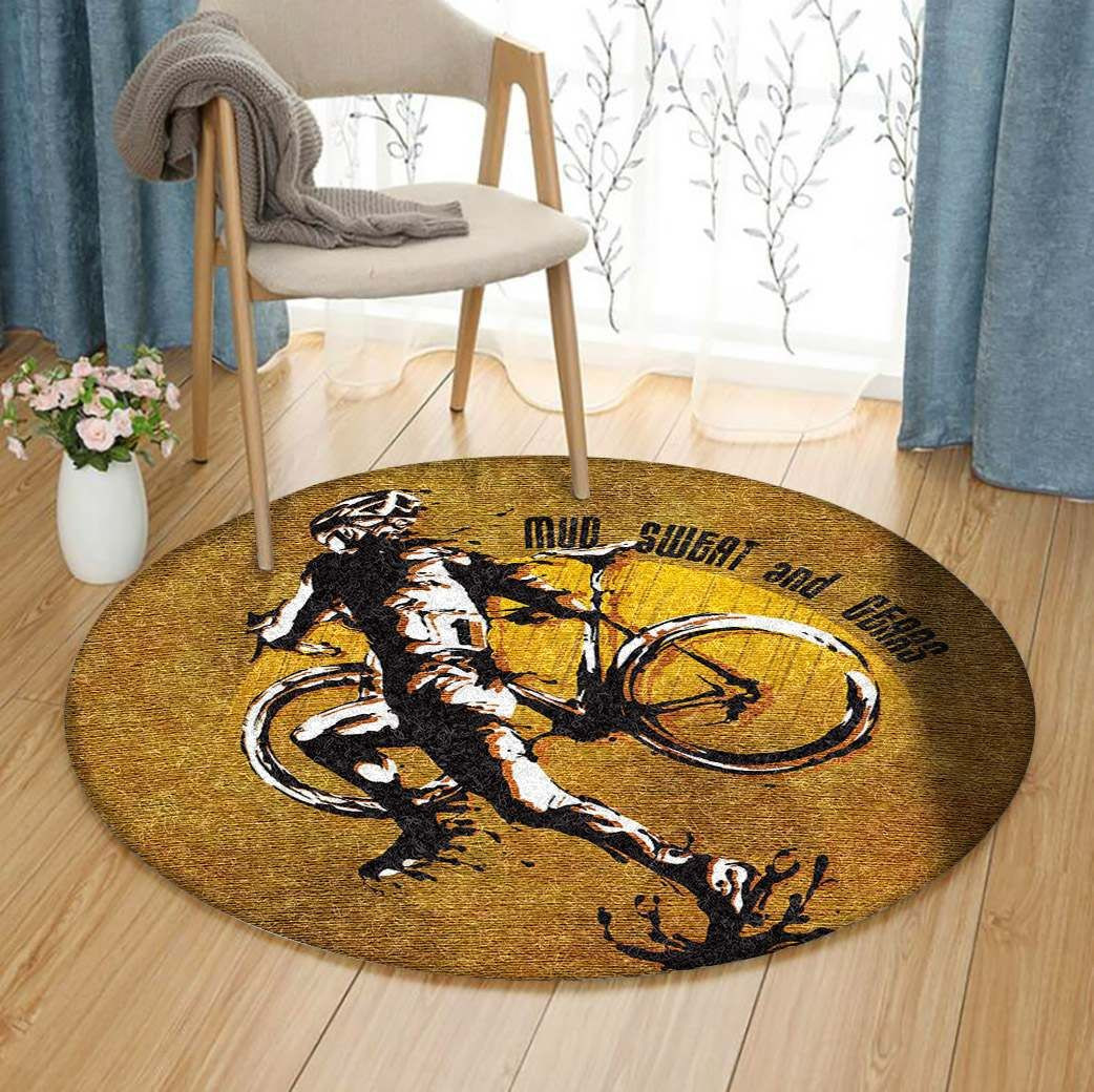 Mountain Bike Round Rug Carpet Bedroom Livingroom Home Decor
