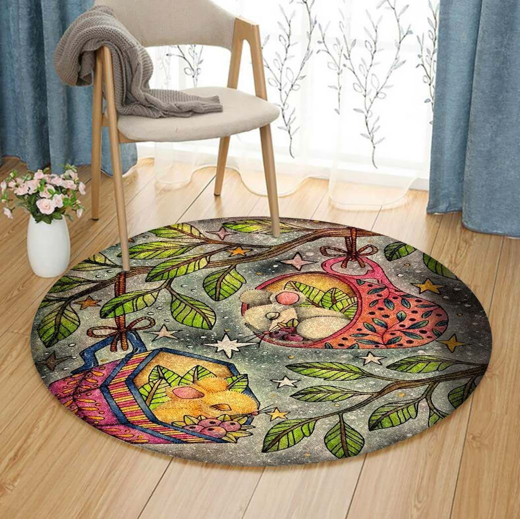 Mouse Round Rug Carpet Bedroom Livingroom Home Decor