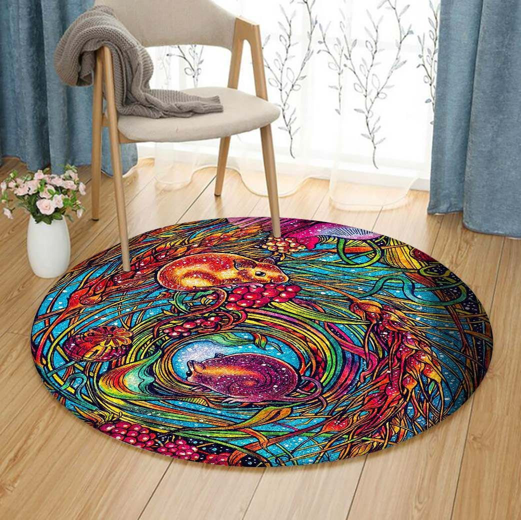 Mouse Round Rug Carpet Bedroom Livingroom Home Decor