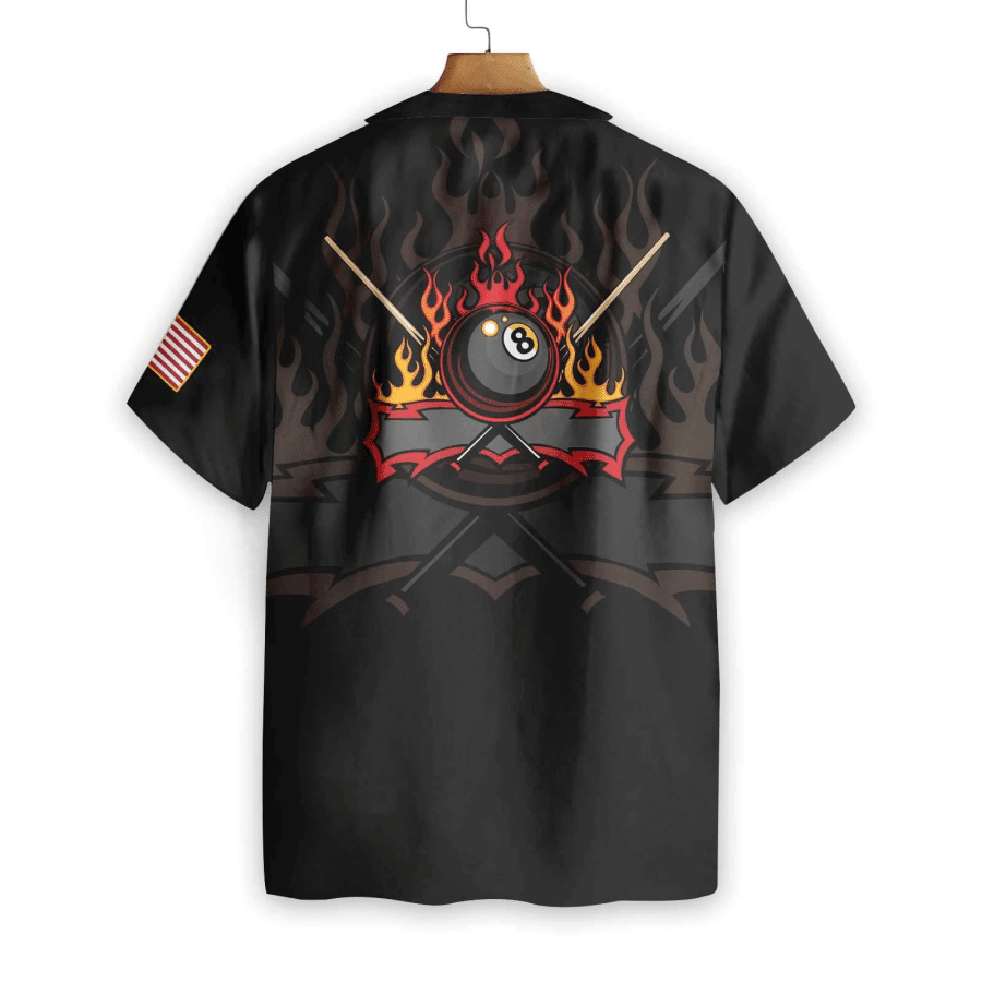 Mr Bones 8 Ball American Flag Billiards Hawaiian Shirt