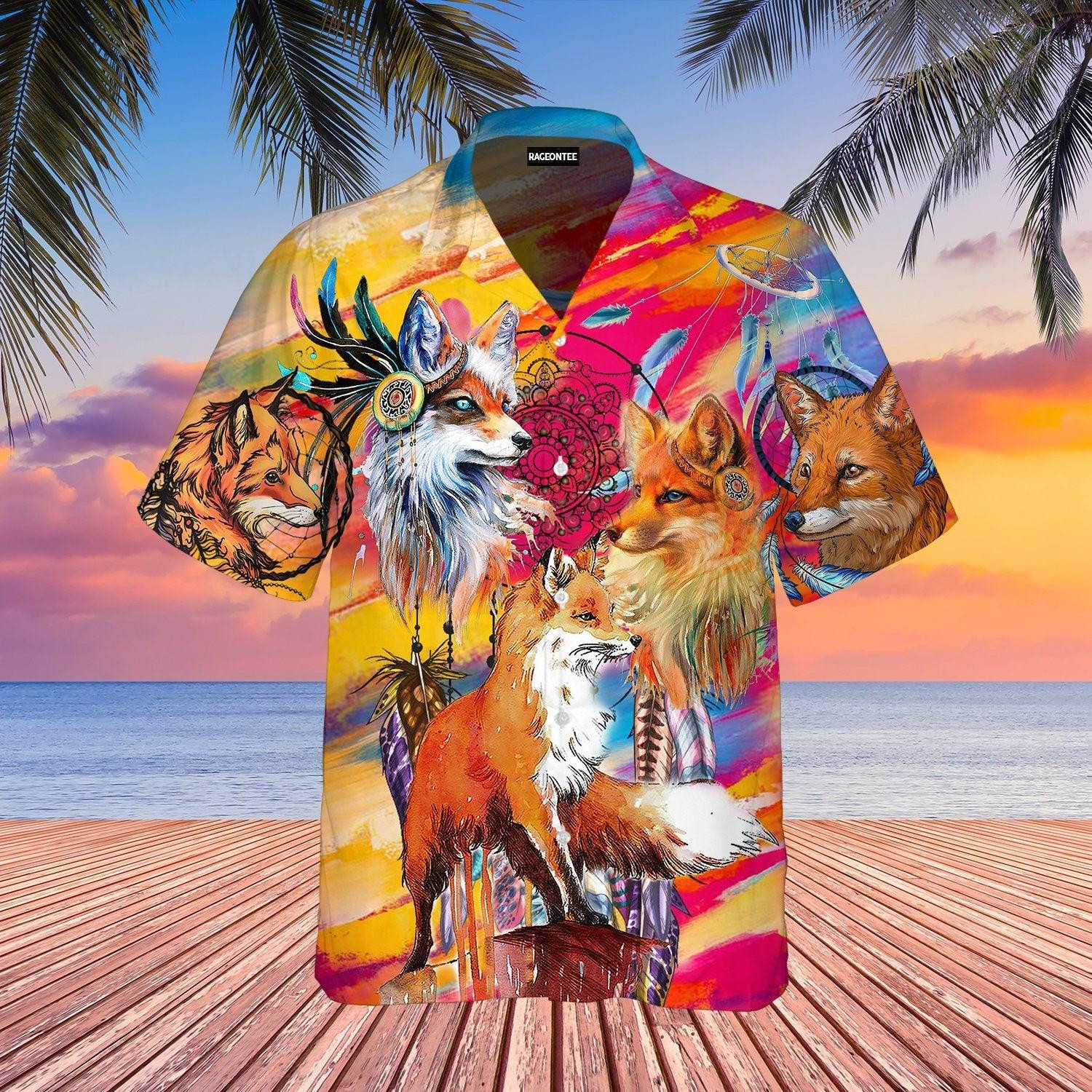 Ms Fox Hunting With Her Dreamcatcher Hawaiian Shirt