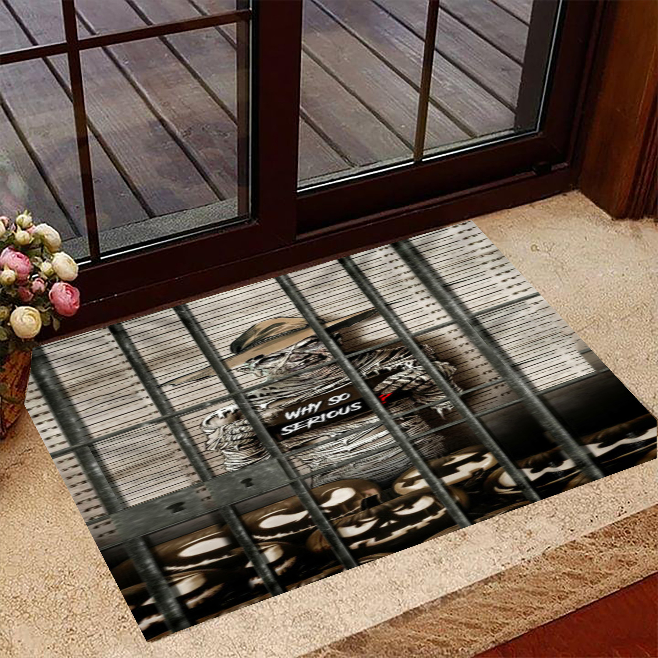 Mummy Why So Serious Rubber Doormat Happy Halloween Indoor Door Mats Home Decor Gift