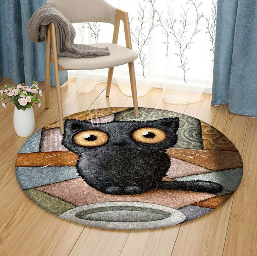 Mump Kitty Round Rug Carpet Bedroom Livingroom Home Decor