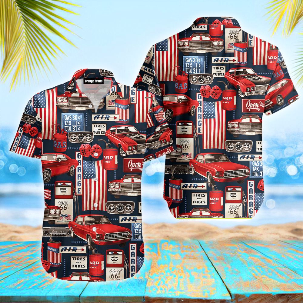 Muscle Car Hawaiian Shirt