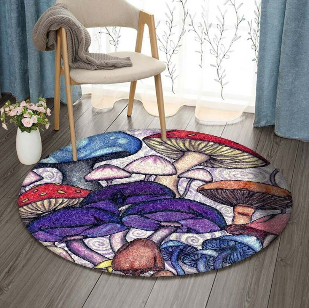 Mushroom Round Rug Carpet Bedroom Livingroom Home Decor