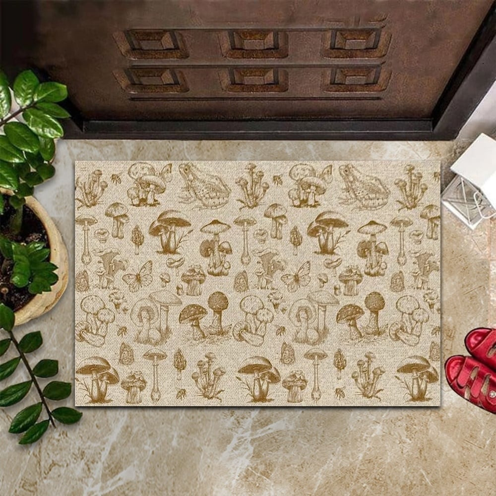Mushroom Rubber Doormat Mushroom Welcome Mat Gifts For New Homeowners