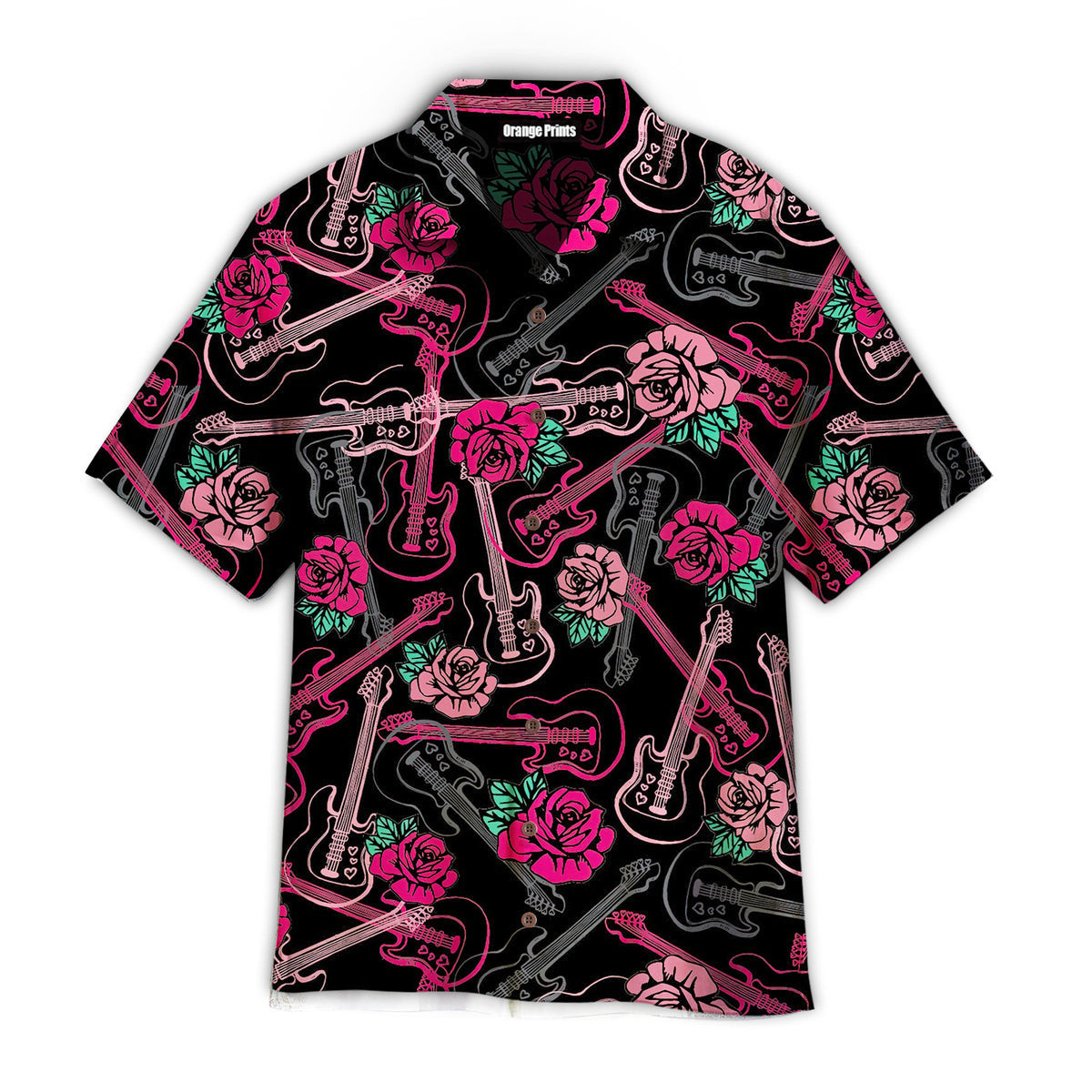 Music Guitars Melody And Rose Hawaiian Shirt