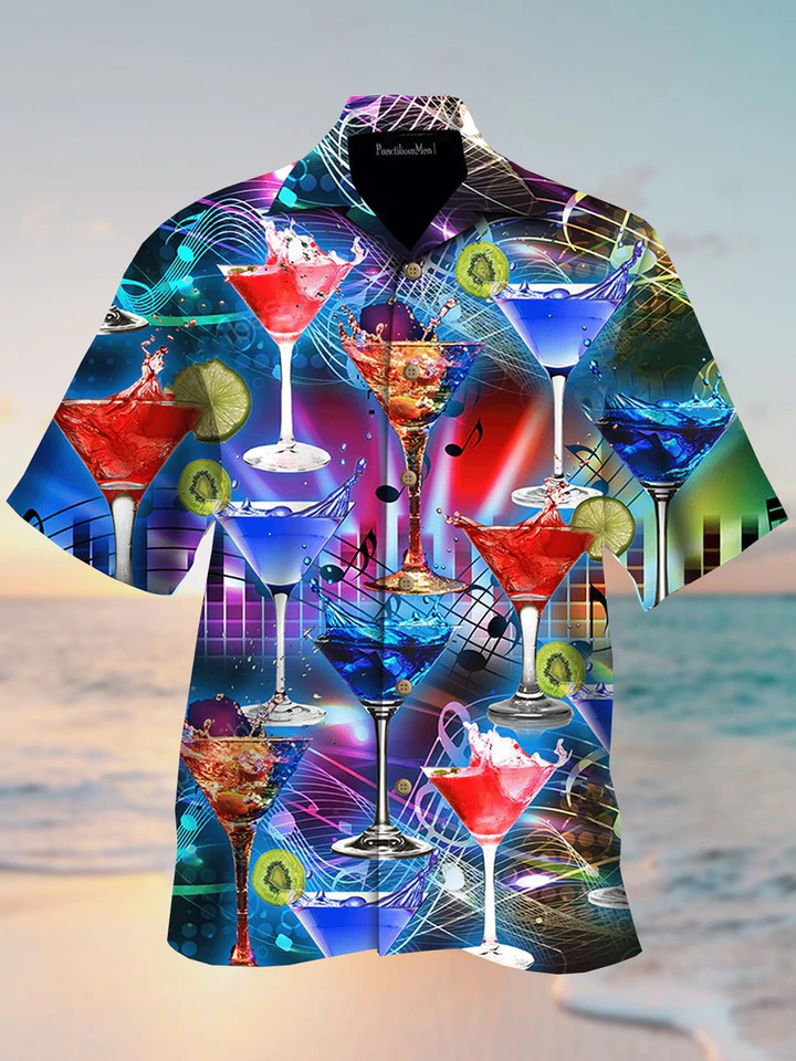 Music Martini Hawaiian Shirt