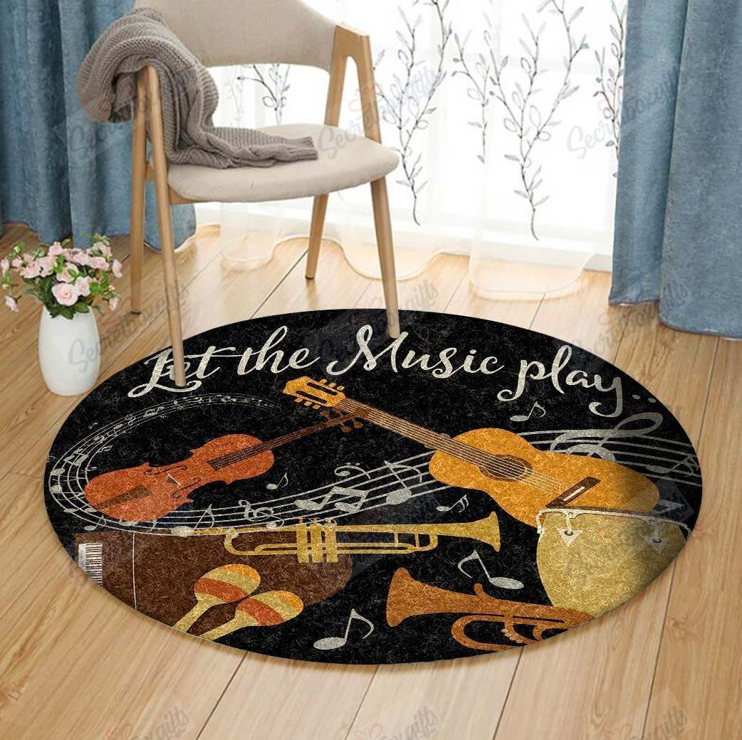 Music Round Rug Carpet Bedroom Livingroom Home Decor