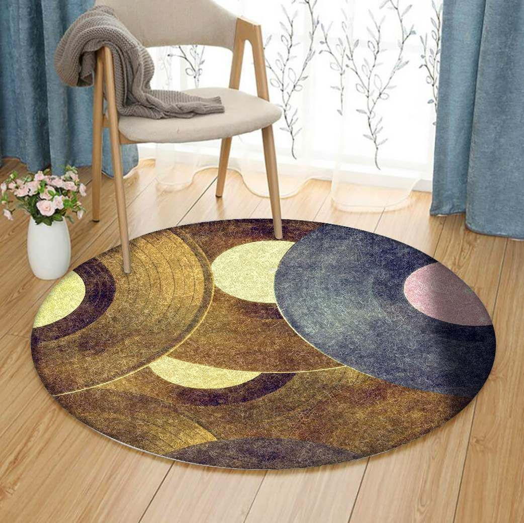 Music Round Rug Carpet Bedroom Livingroom Home Decor