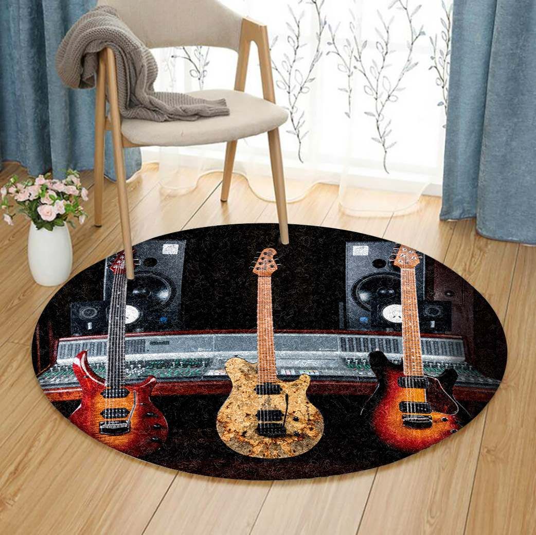 Music Round Rug Carpet Bedroom Livingroom Home Decor