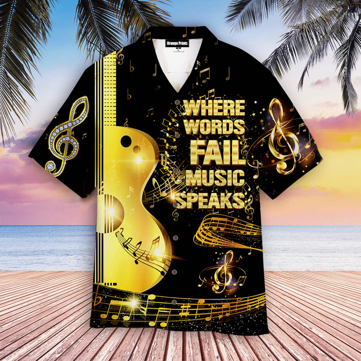 Music Speaks Where Words Fail Hawaiian Shirt
