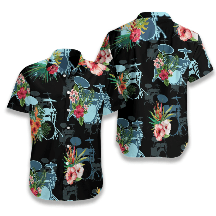Musical Instrument Drums Hawaiian Shirt