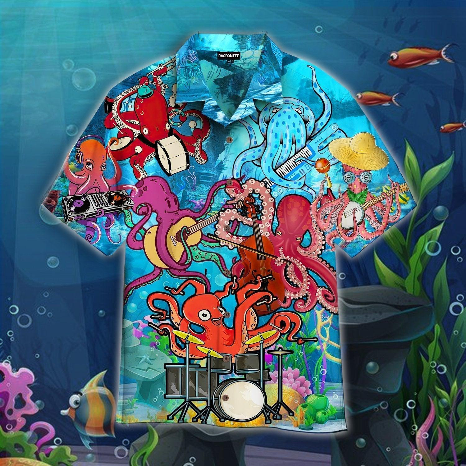 Musician Octopus Band Hawaiian Shirt