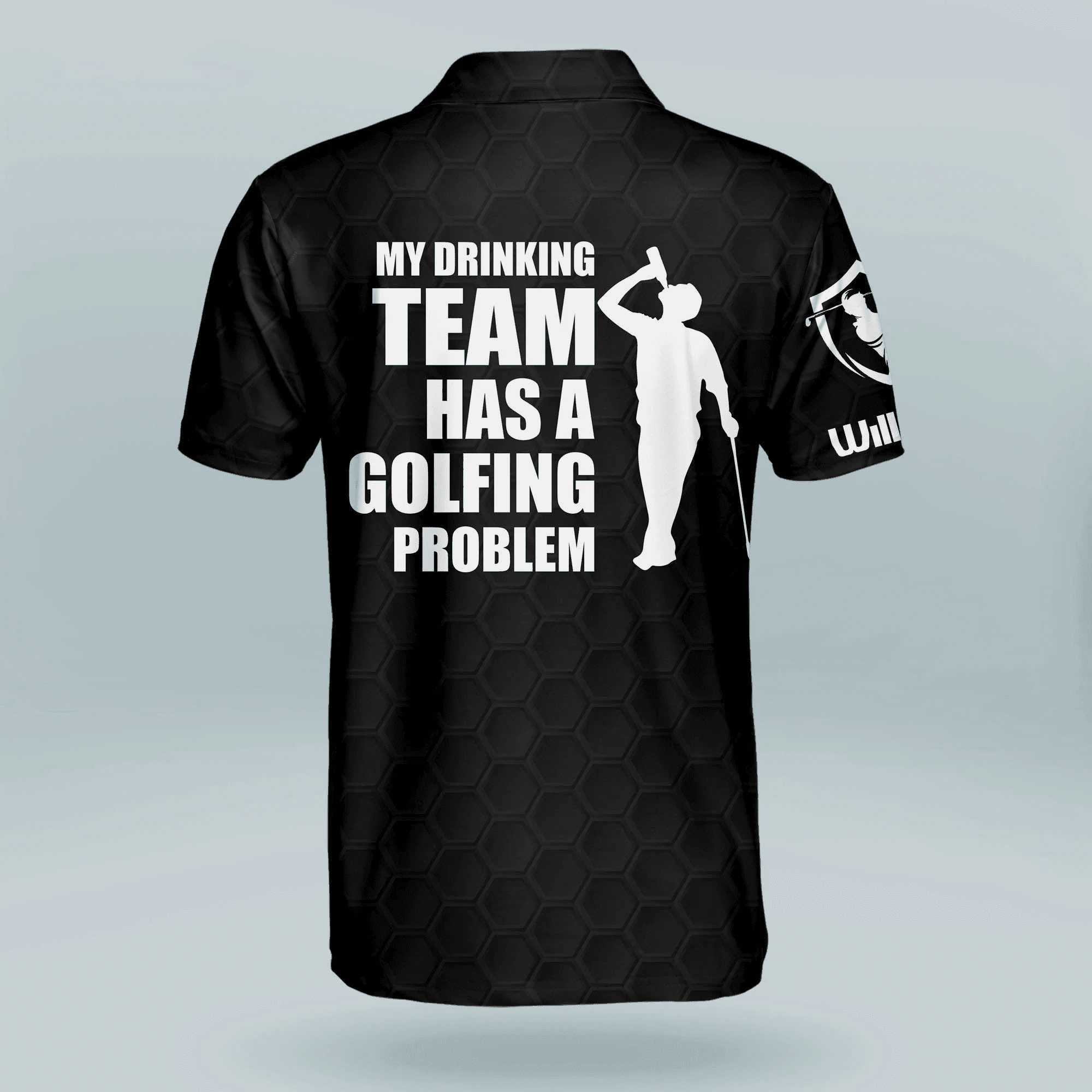 My Drinking Team Has A Golfing Problem Golf Polo Shirt, Men's Golf Polo Shirts Short Sleeve Dry Fit - Image 3