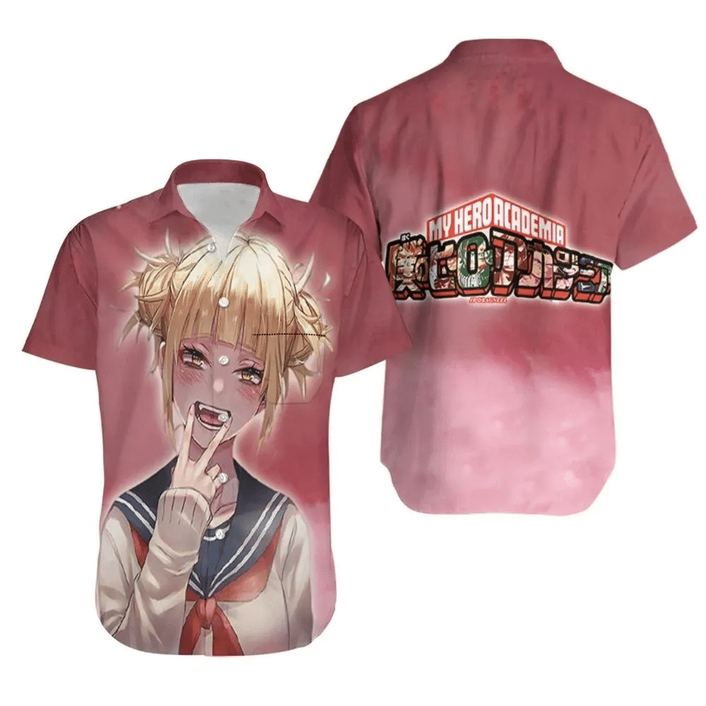 My Hero Academia Toga Himiko Red Mha Logo Hawaiian Shirt