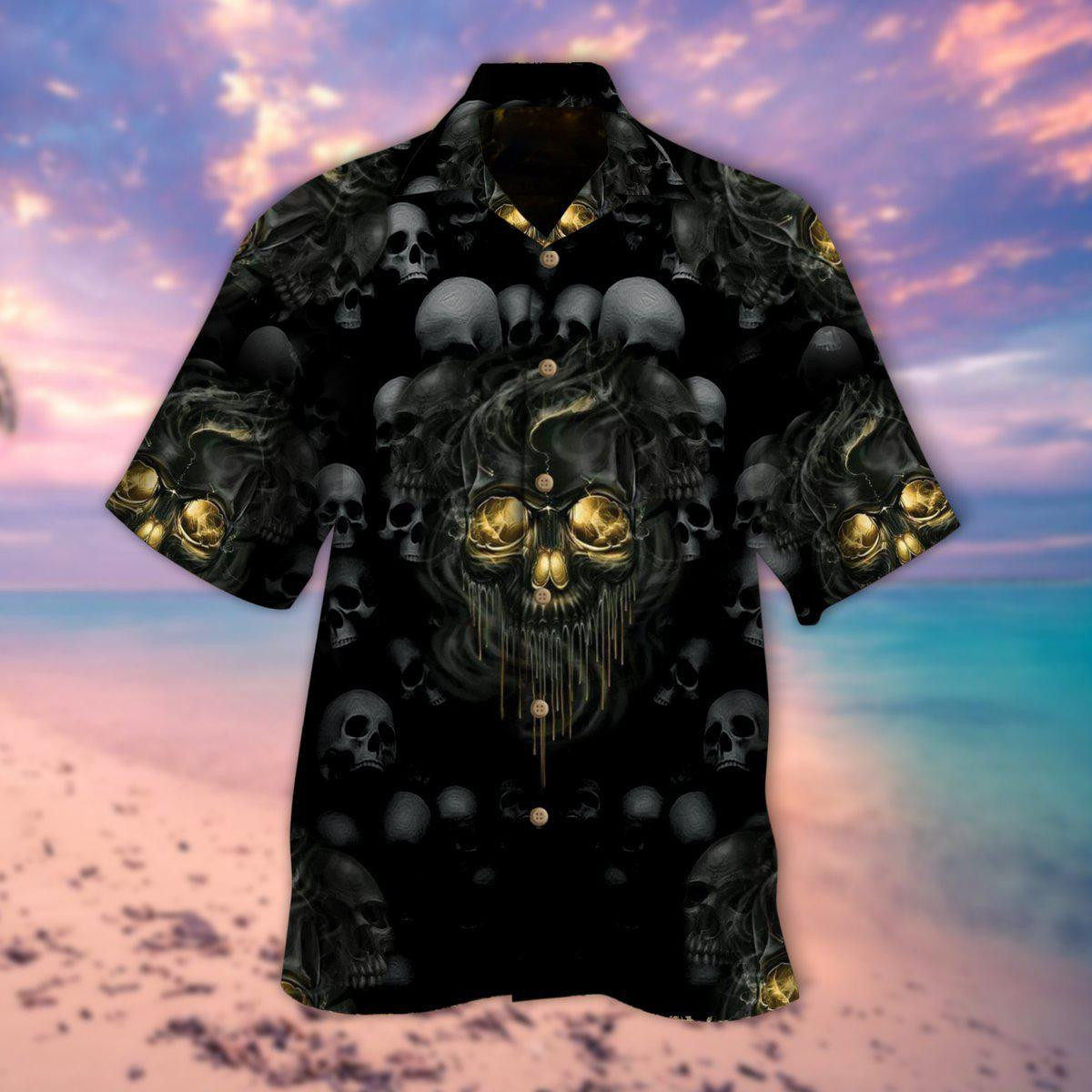 Mysterious Skull Halloween Hawaiian Shirt