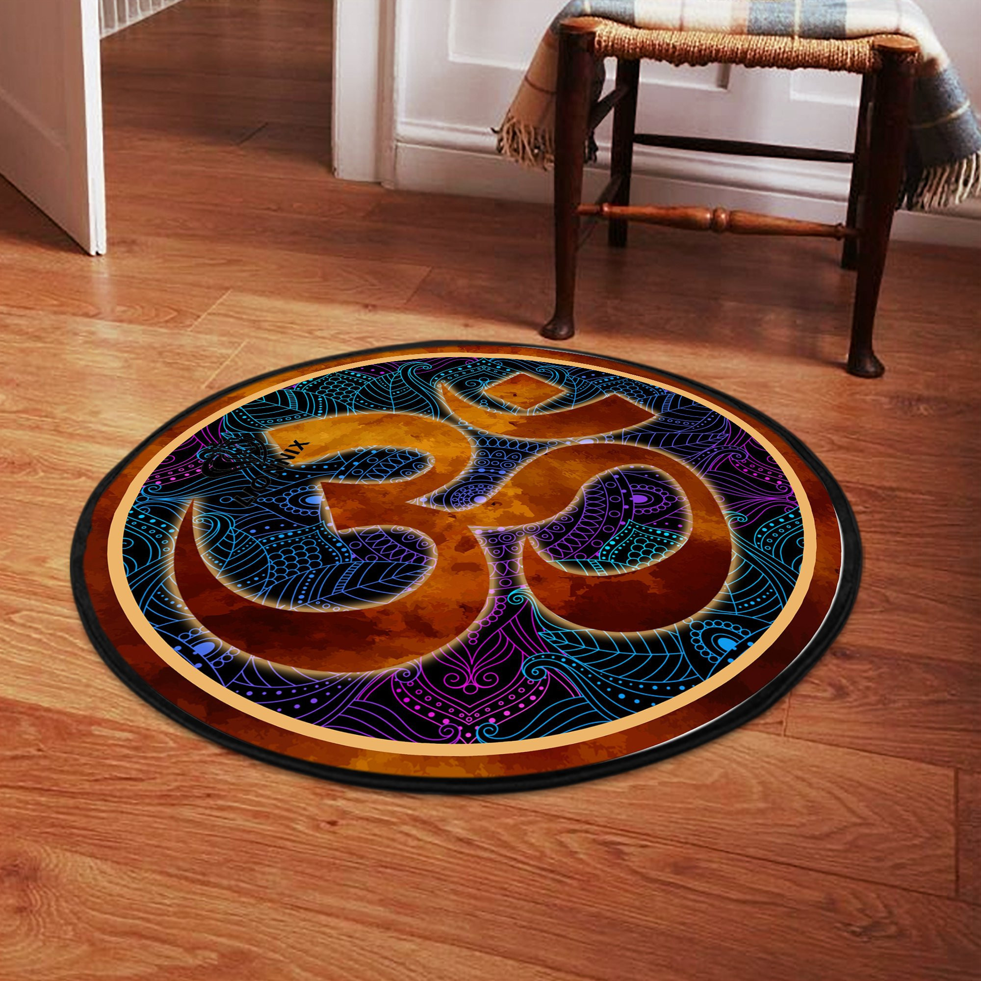 Namaste Yoga Round Rug Carpet Bedroom Livingroom Home Decor