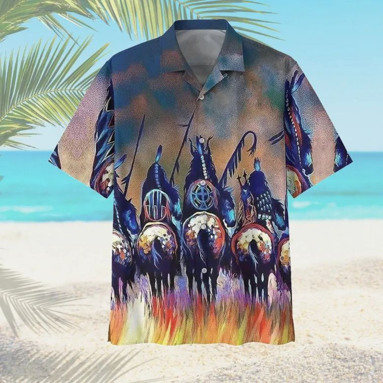 Native American Horse Hawaiian Shirt