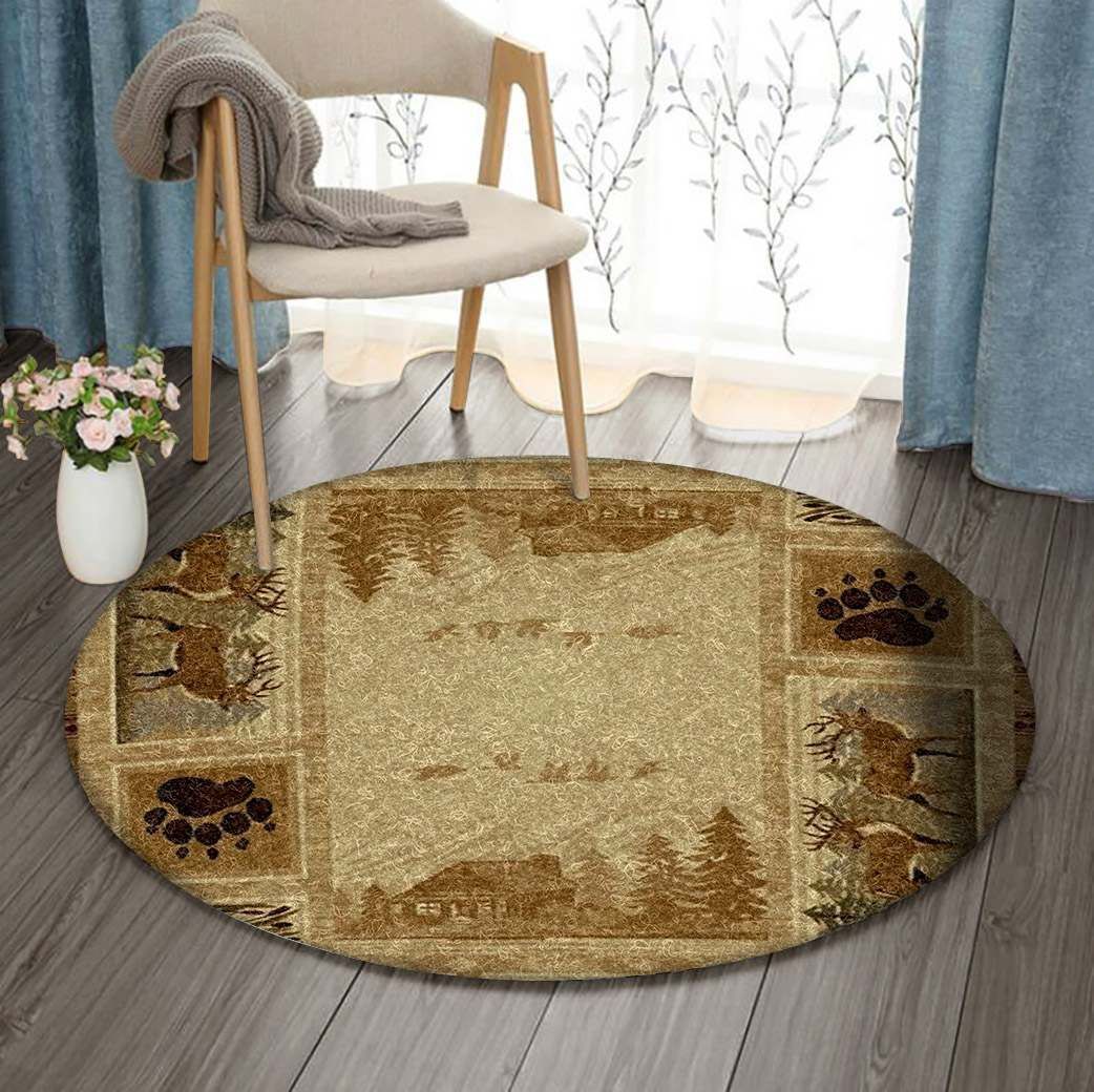 Native American Hunting Round Rug Carpet Bedroom Livingroom Home Decor