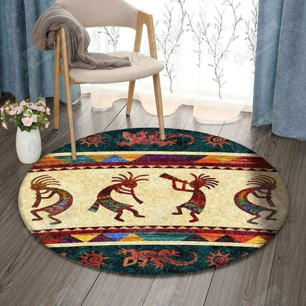 Native American Kokopelli Round Rug Carpet Bedroom Livingroom Home Decor