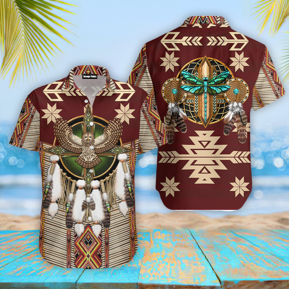 Native American Pattern Hawaiian Shirt