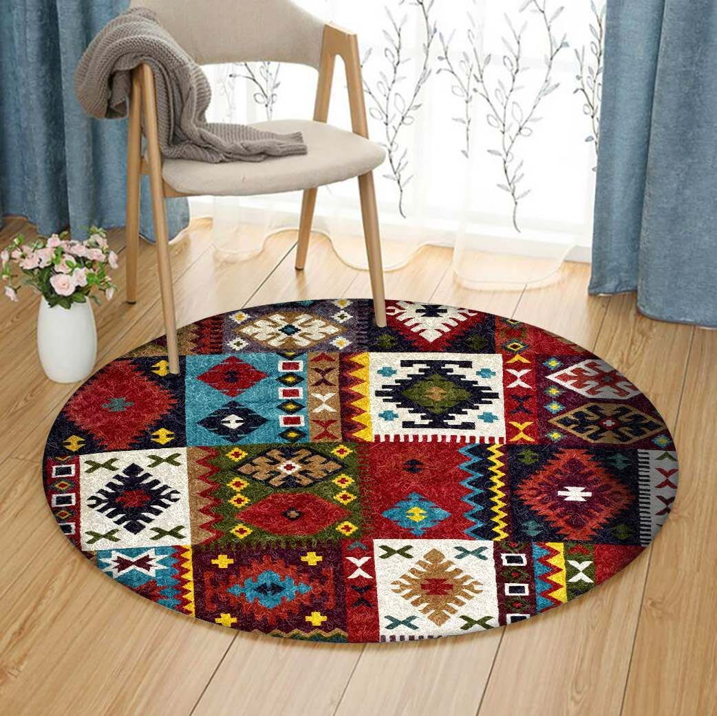 Native American Round Rug Carpet Bedroom Livingroom Home Decor