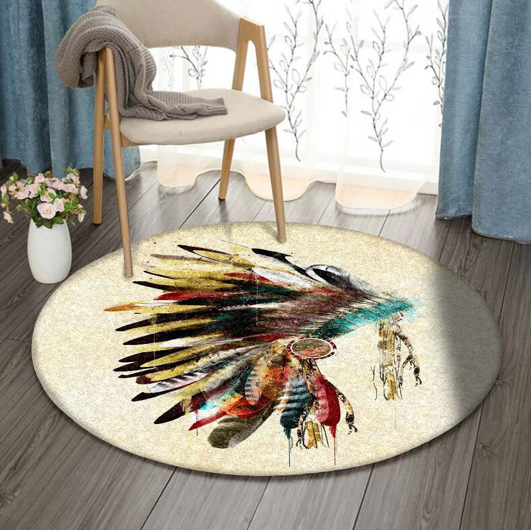 Native American Round Rug Carpet Bedroom Livingroom Home Decor