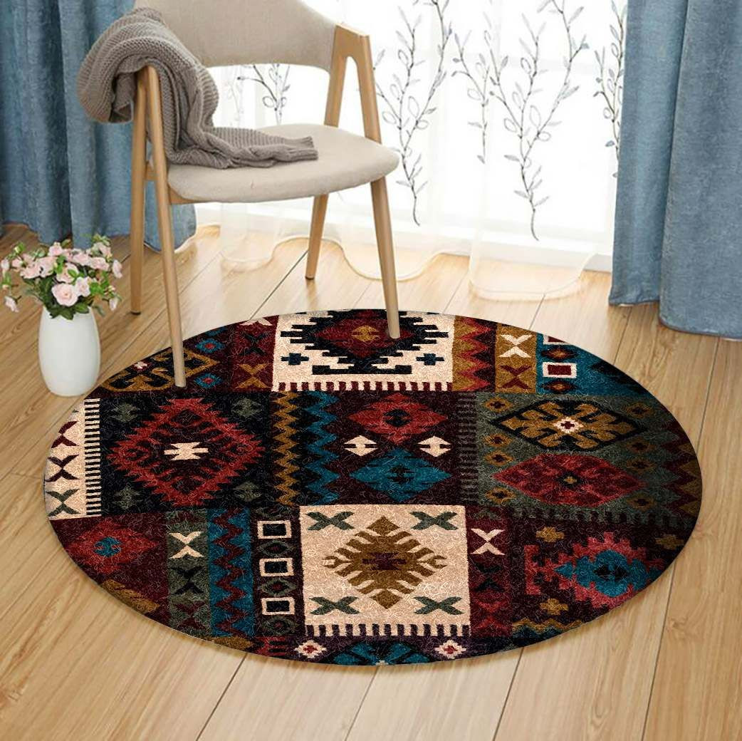 Native American Round Rug Carpet Bedroom Livingroom Home Decor