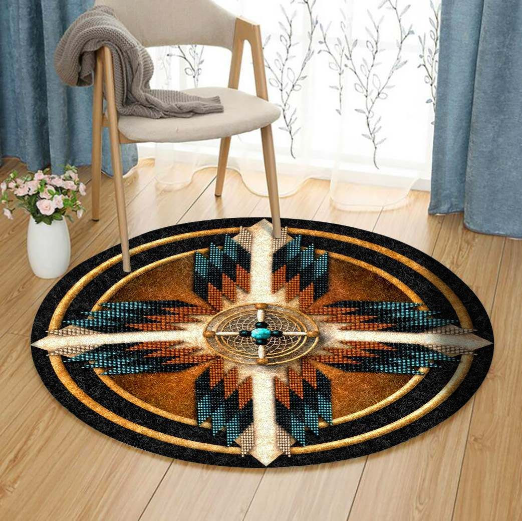 Native American Round Rug Carpet Bedroom Livingroom Home Decor