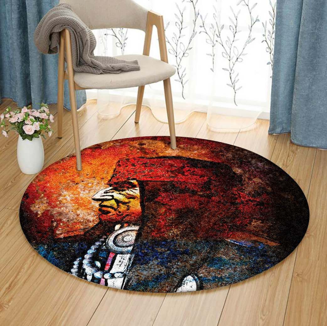 Native American Round Rug Carpet Bedroom Livingroom Home Decor