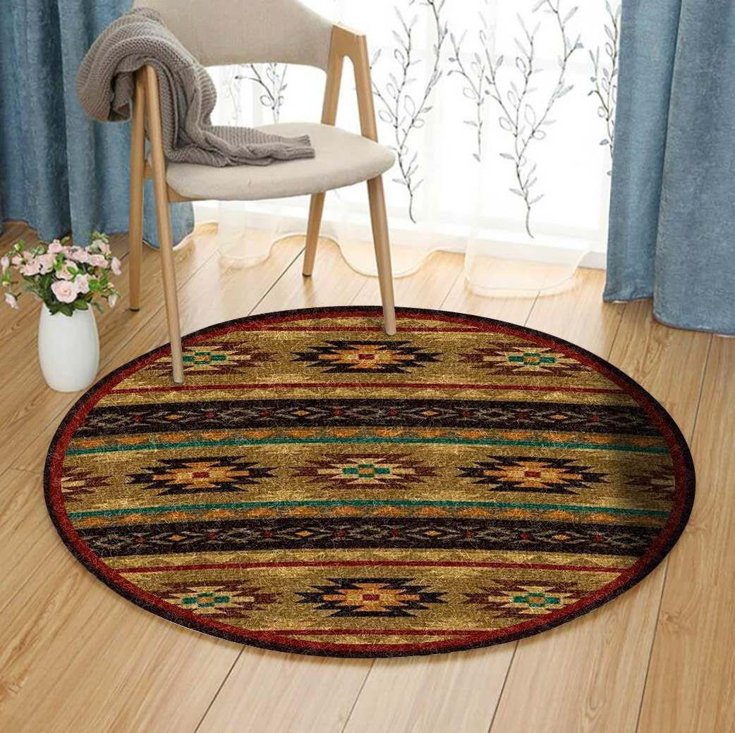 Native American Round Rug Carpet Bedroom Livingroom Home Decor