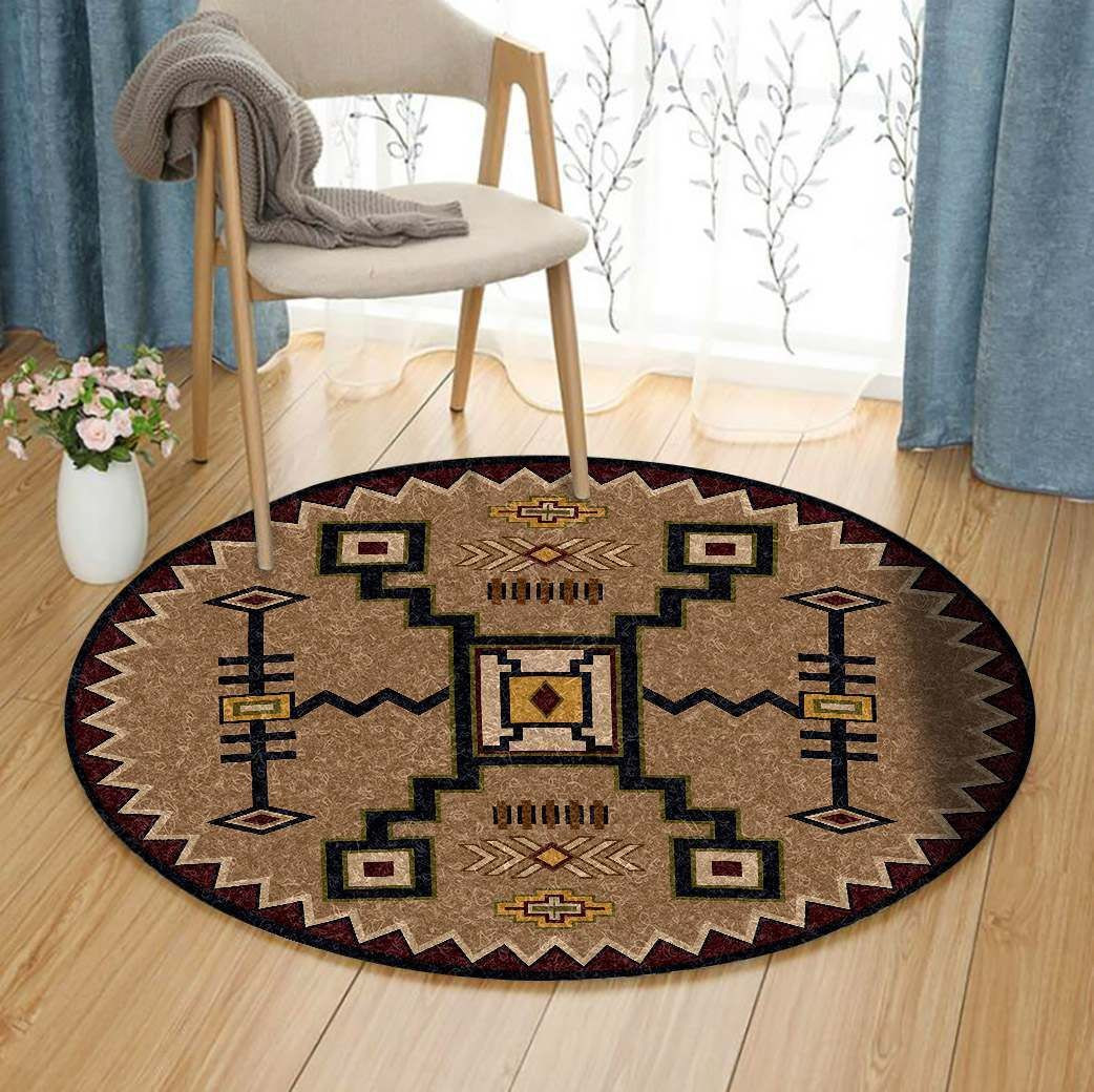 Native American Round Rug Carpet Bedroom Livingroom Home Decor