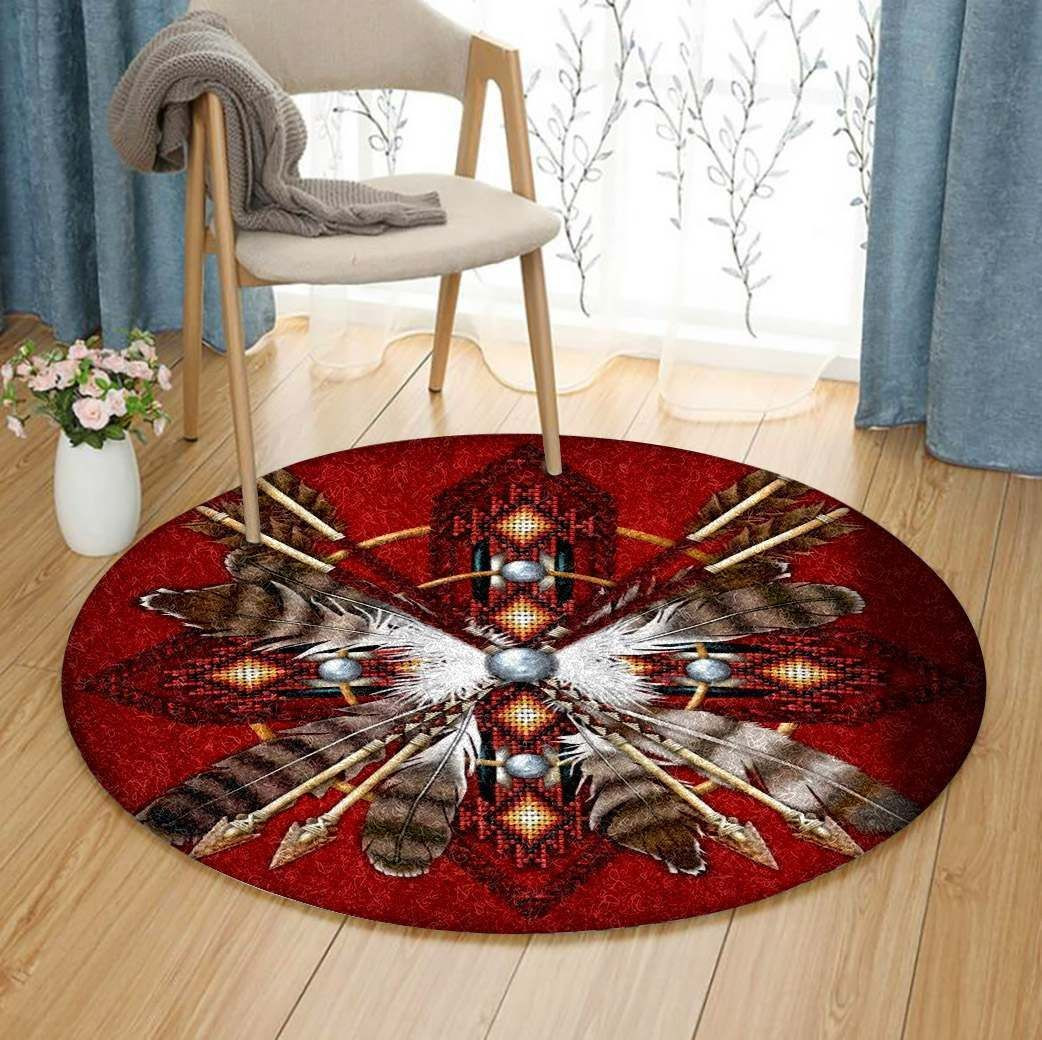 Native American Round Rug Carpet Bedroom Livingroom Home Decor