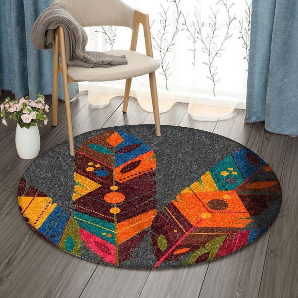Native American Round Rug Carpet Bedroom Livingroom Home Decor