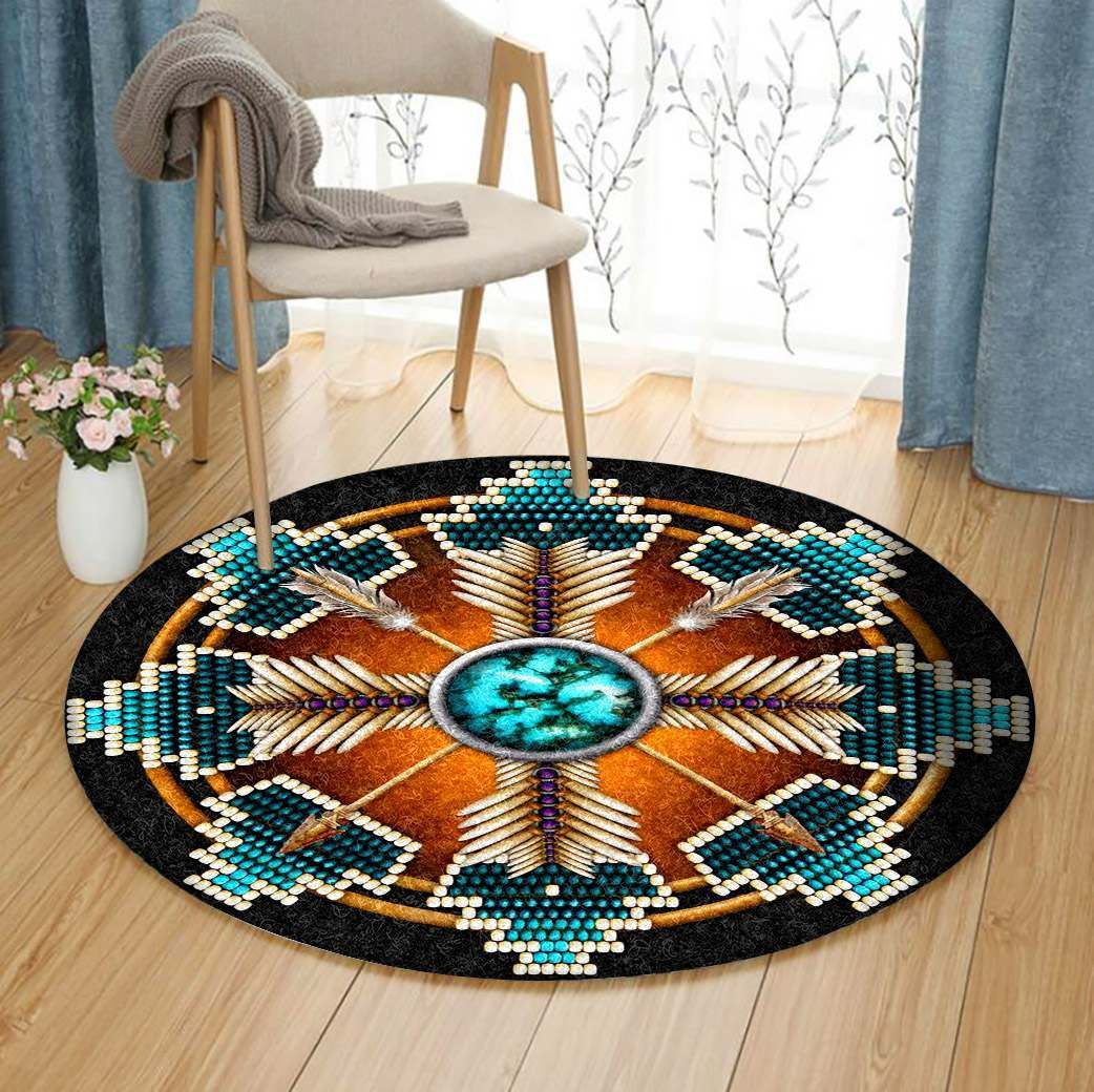 Native American Round Rug Carpet Bedroom Livingroom Home Decor