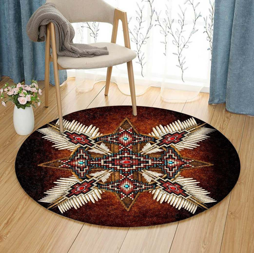 Native American Round Rug Carpet Bedroom Livingroom Home Decor