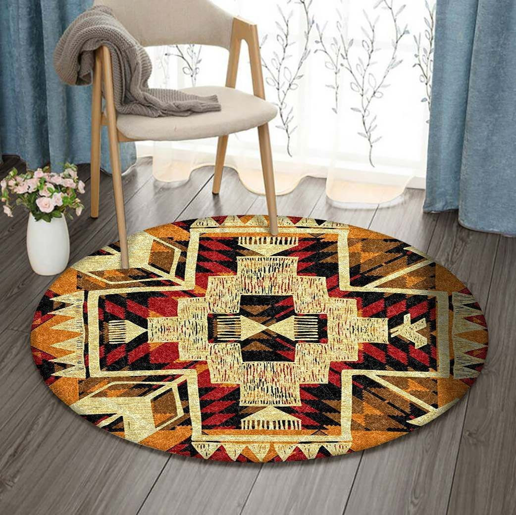 Native American Round Rug Carpet Bedroom Livingroom Home Decor