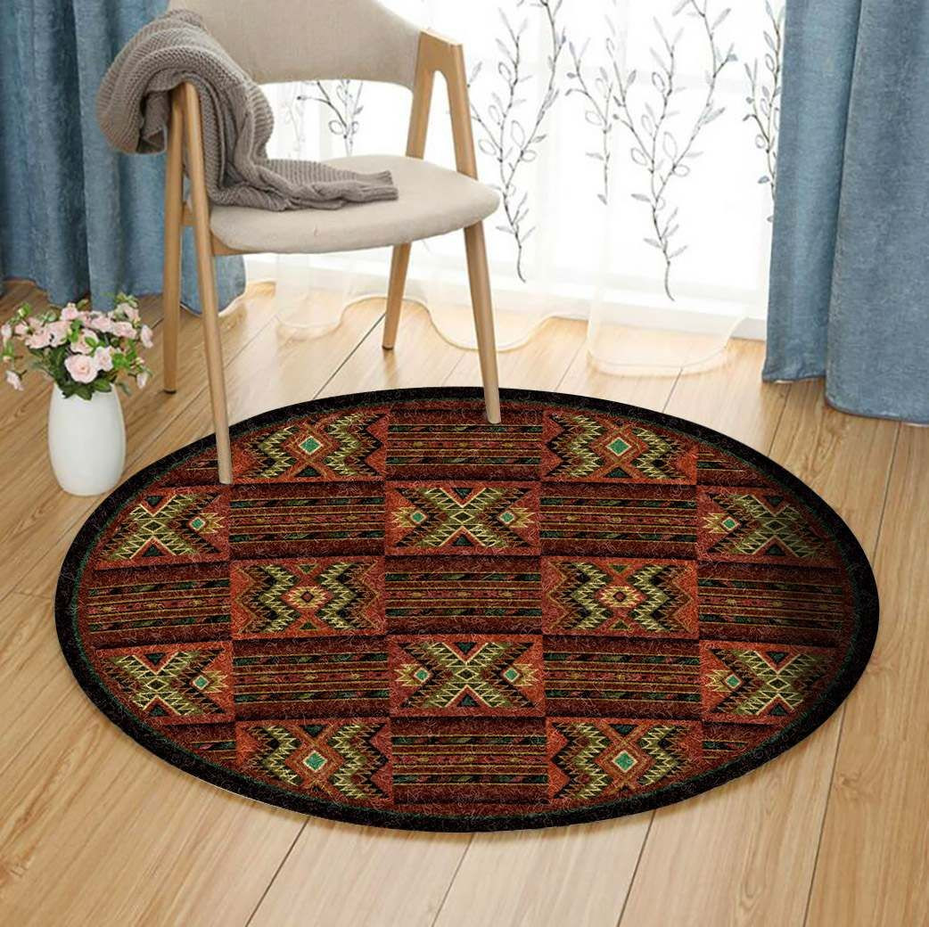Native American Round Rug Carpet Bedroom Livingroom Home Decor