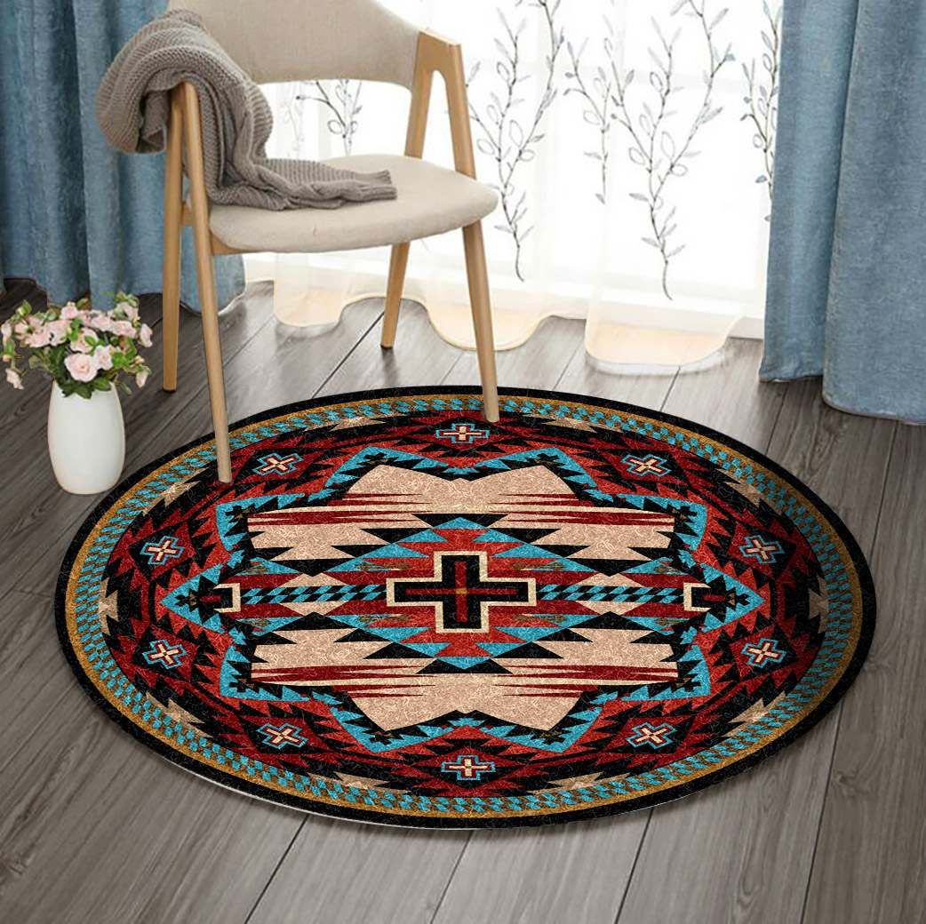 Native American Round Rug Carpet Bedroom Livingroom Home Decor