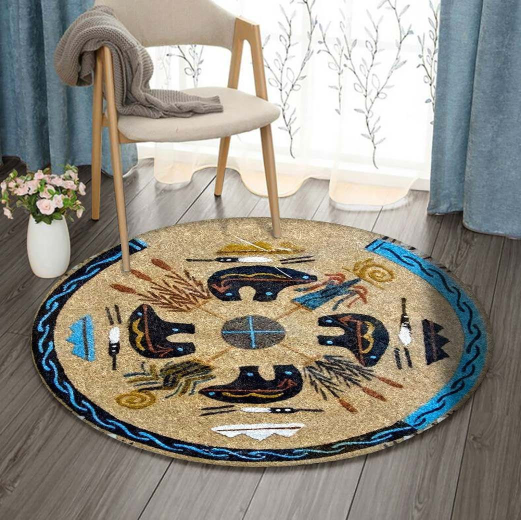 Native American Round Rug Carpet Bedroom Livingroom Home Decor