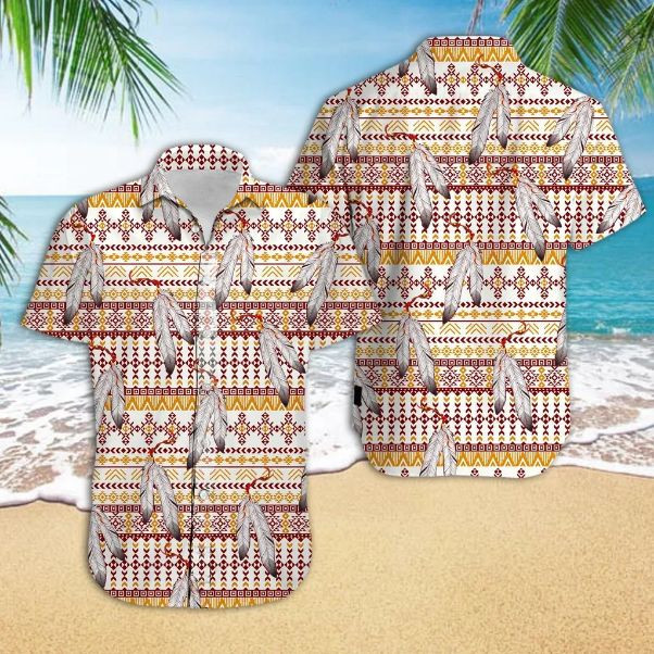 Native Feather Hawaiian Shirt
