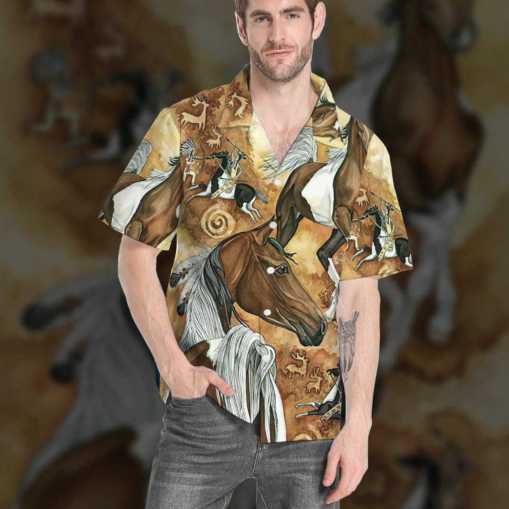 Native Horse Hawaiian Shirt