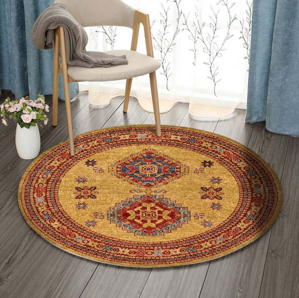 Native Round Rug Carpet Bedroom Livingroom Home Decor
