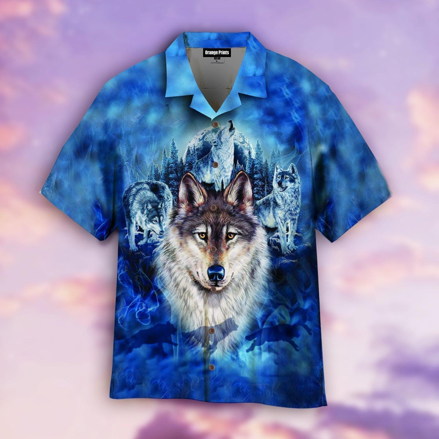 Native Wolf Hawaiian Shirt