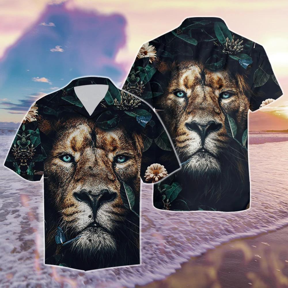 Nature Lion Beach Hawaiian Shirt
