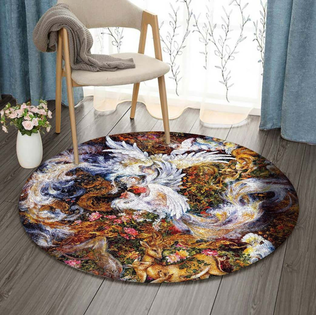 Nature Round Rug Carpet Bedroom Livingroom Home Decor
